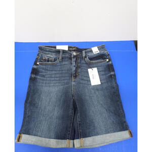 Judy Blue Bermuda Shorts Cuffed Hem Stretch High Waist Women’s M Style JB15225DK